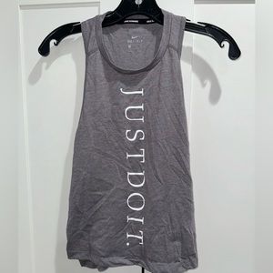 Nike Dri-Fit Racer Back Gray Tank Top